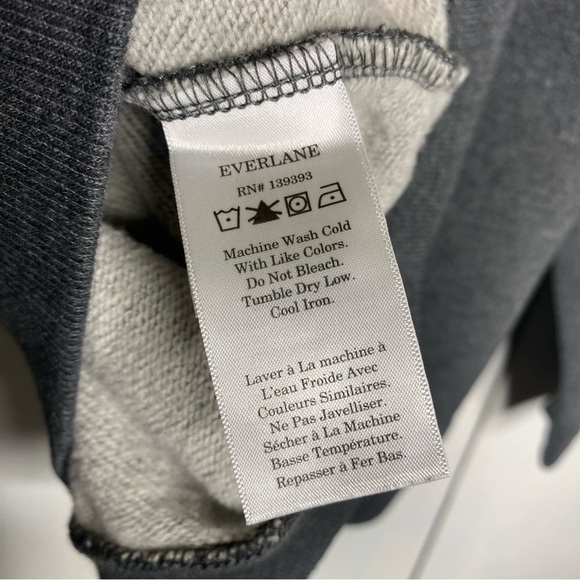 EVERLANE Men's Track Crew Neck Sweatshirt Small Gray 100% Organic Cotton NEW - Picture 7 of 9